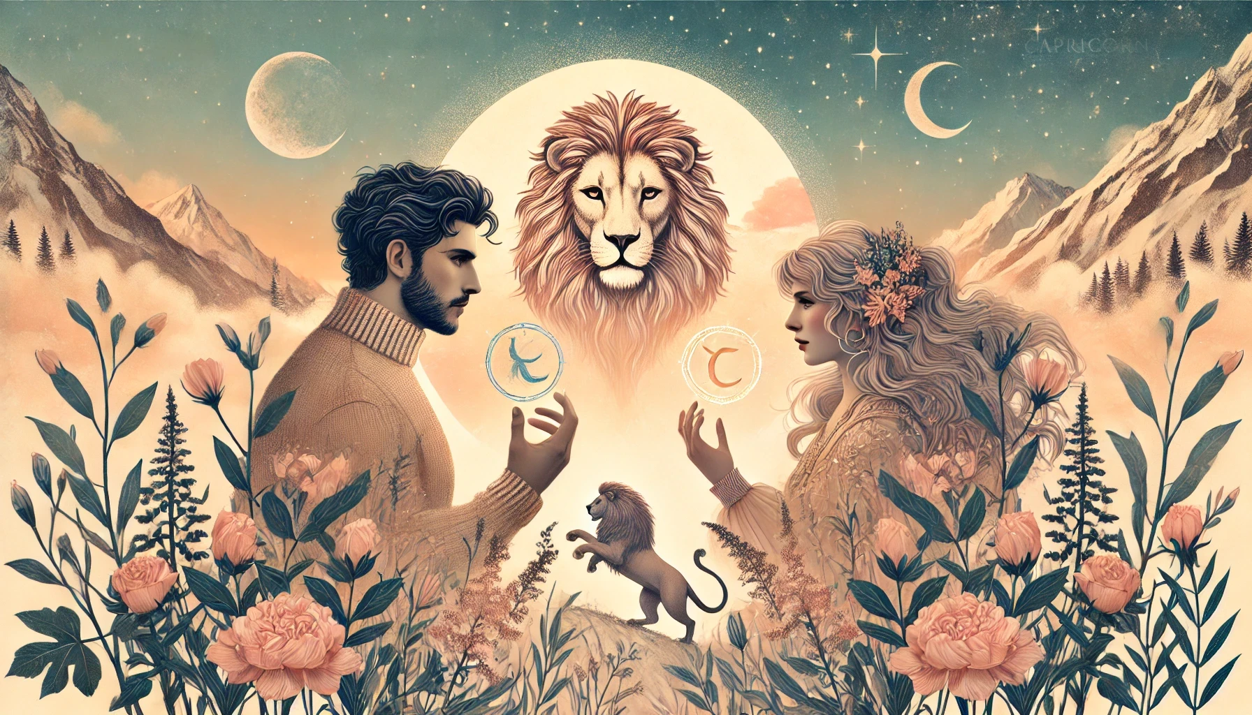 Capricorne avec le lion